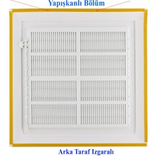 Badem10 Menfez Banyo Wc Tuvalet Havalandırma Plastik Panjur Beyaz 65X65 cm