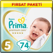 Prima Premium Care Bebek Bezi Fırsat Paketi 5 Beden 74 Adet