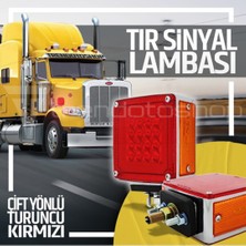 C9 Kare Kırmızı Turuncu LED Far Tır Lambası Kamyon Arka Fren Lambası Tır Otobüs Karavan Arka Ikaz Lambası 1 Adet