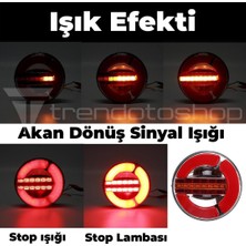 C9 Yuvarlak LED Far Tır Lambası Kamyon Arka Fren Lambası Tır Otobüs Karavan Arka Ikaz Lambası