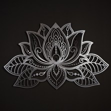 3D Lotus Mandala Metal Duvar Tablosu - Dekoratif Salon Tabloları - Ev Ofis Dekorasyonu - APT524