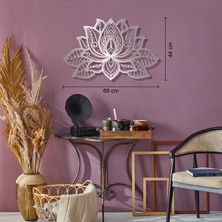 3D Lotus Mandala Metal Duvar Tablosu - Dekoratif Salon Tabloları - Ev Ofis Dekorasyonu - APT524