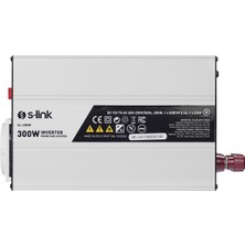 S-Link SL-300W 300W DC12V-AC230V Çakmaktan Power Inverter