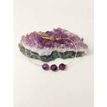 Yaşam Tohumu Ametist Taşı Tasarım Bileklik (43650)