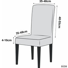 Güzelevim Tekstil Bürümcük Etekli Lastikli Esnek (1 Adet) Sandalye Kılıfı Sandalye Örtüsü