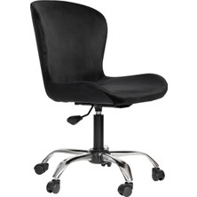 Krom Metal Ayaklı Ofis Çocuk Odası Çalışma Sandalyesi (Ayarlanılabilir) Açelya