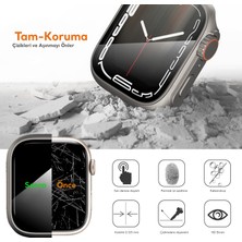 Kip GSM Apple Watch 9 8 7 41MM Ekran Koruma (Apple Watch Ultra Görünüm Kasa) Suya Dayanıklı Sert Pc Tam Koruma Ekran Koruyucu