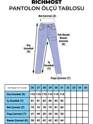 Richmost Geniş Paçalı Yırtmaçlı Kadın Kot Pantolon Jean