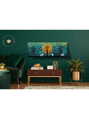 AR AJANS KANVAS TABLO Altın Geyik Kanvas Tablo