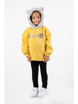 Harika Kids Kız Çocuk Kumaş Orta Kalınlıkta Caretta Nakış Örme Basic Taytlı Alt Üst Takımı