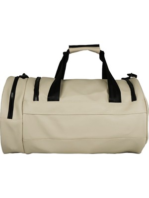 Musclecloth Elite Duffel Bag Silindir Spor Çanta Bej