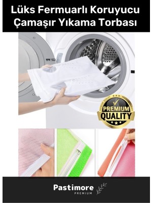 Pastimore Premium Serisi Lüks Fermuarlı Koruyucu Leke Çıkartıcı Ayakkabı Çamaşır Yıkama Torbası Filesi 2 Adet