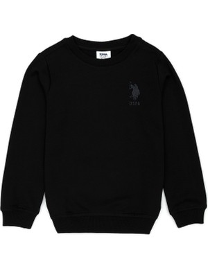 U.S. Polo Assn.  Erkek Çocuk Siyah Sweatshırt JELLYKIDSSK023