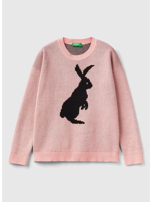 Benetton Erkek Çocuk Pembe Sweatshırt 1094Q104I