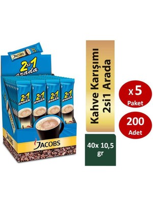 Jacobs 2si1 Ara Kahve Karışımı 40lı Paket x 5li SET