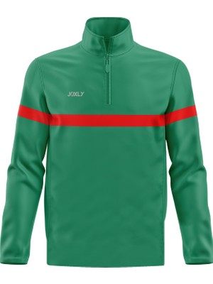 Yarım Fermuarlı Yeşil Erkek Eşofman Üstü