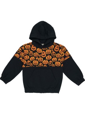 Panço Parçalı Kapüşonlu Sweatshirt