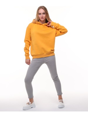 Hardal Oversize Şardonlu Sweatshirt