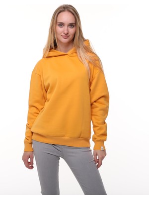 Hardal Oversize Şardonlu Sweatshirt