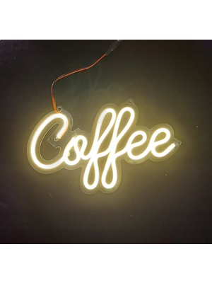 Esled Coffee Neon Yazı - Neon Coffee Yazısı LED Neon