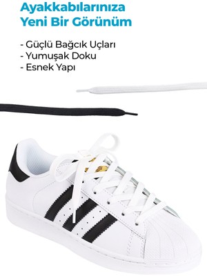 GoLite 150 cm Yassı Spor Ayakkabı Bağcık , Orijinal Sneakers Bağcığı 1 Çift / Siyah