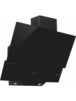 İtimat Siyah Cam Davlumbaz Dokunmatik Kontrol 190W 56 dB Sessiz Çalışma Özelliği ile