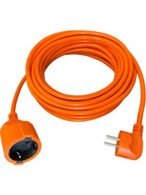 Alkan 3G 1 mm² 2200W Profesyonel Uzatma Kablosu ( %100 Bakır ) Turuncu - 5 Metre