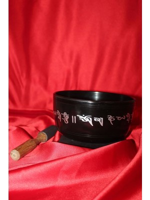 Rahan Tibet Çanağı Çanı Kasesi Meditasyon Çanı Yoga Çanı Tibet Çanağı Singing Bowl Siyah