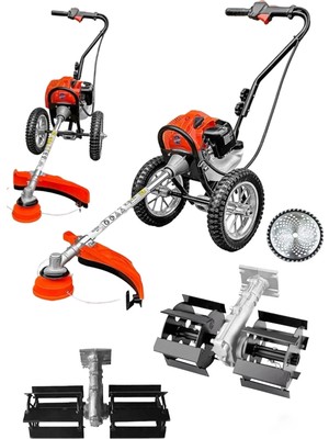 Dynamic Max 7.9 Hp Benzinli Tekerlekli Çim Ot Çalı Biçme Makinası Tırpan Çapalama Aparatı Profesyonel Dynamic