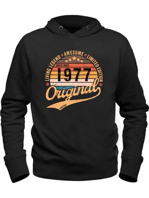 Alfa Tshirt Vintage Living Legend 1977 Siyah  Sweatshirt