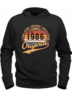 Alfa Tshirt Vintage Living Legend 1986 Siyah  Sweatshirt