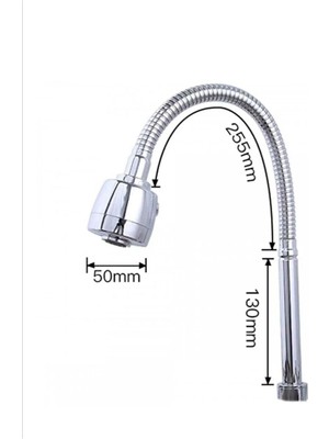 YMV Oynar Başlıklı Sprialli Hortumlu Mutfak Lavabo Musluk Batarya Başlığı Hareketli Krom Oynar