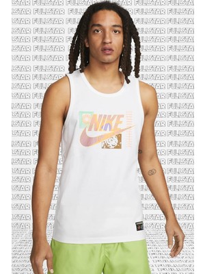 Nike Sportswear Cotton Festival Tank White Pamuklu Günlük Stil Atlet Beyaz