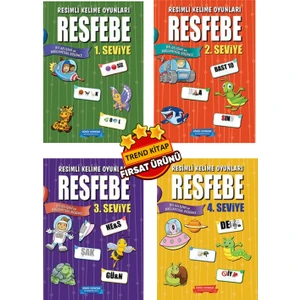Adım Adım Resfebe Seti (Seviye 1-2-3-4) Kelime Oyunları Kitap Seti