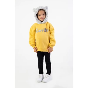 Harika Kids Kız Çocuk Kumaş Orta Kalınlıkta Caretta Nakış Örme Basic Taytlı Alt Üst Takımı