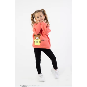 Harika Kids Kız Çocuk Orta Kalınlıkta Baskılı Örme Basic Taytlı Alt Üst Takımı
