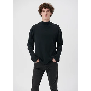 Erkek Uzun Kollu Siyah Basic Tişört 0611876-900