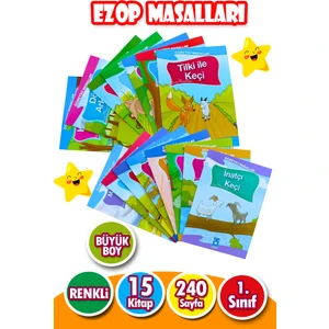 Ezop Masalları Seti 1. Sınıf 15 Kitap
