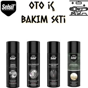 Oto Iç Bakım Seti 4 Parça (Klima-Torpido-Kemer-Silikon Spreyi)