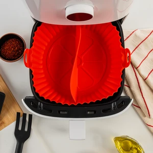 All Wear Silikon Bömeli Airfryer Pişirme Kabı Kırmızı