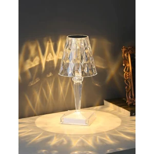 Kristal Şarjlı Masa Lambası LED Abajur Dokunmatik + Kumandalı Rgbw Model