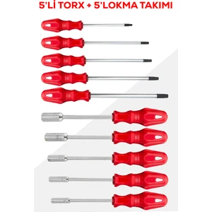 5’li Torx & 5’li Lokma Tornavida Set