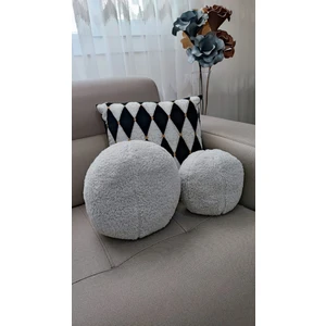 2' Li Top Kırlent / Yastık Büyük Gri / Küçük Gri ( 42CM / 25CM)