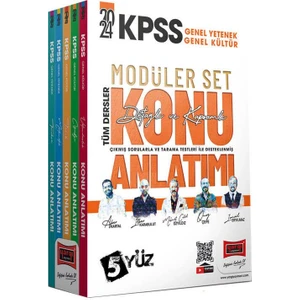 Yargı Yayınevi 2024 KPSS 5Yüz Ekibi Genel Yetenek Genel Kültür  Tüm Dersler Konu Anlatımlı Modüler Set