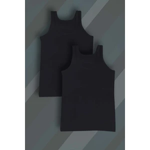 Gri Mor Tekstil 2'li Erkek Siyah Atlet