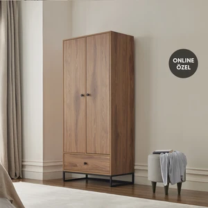Enza Home Kalinsta 2 Kapaklı Gardırop - Ceviz