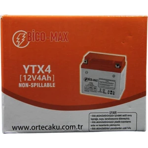Bico-Max Ytx4 Benzinli Motosiklet Aküsü