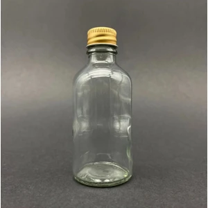 JUNİBELİW 6 Adet 50 ml Cam Şişe Küçük Gold Metal Kapaklı Çok Amaçlı Shot Şişesi 6 x 50 ml