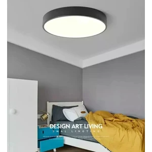 Vies Teknoloji Moder Tavana Sıfır LED Avize 24W Siyah Kasa 6500K Buz Beyazı Işık Ev Ofis Wc Aydınlatma Armatürü
