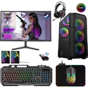 XSR225 I5 6400 16GB Ram 512GB SSD 4gb RX550 Ekran Kartı 21.5" Monitör Oyuncu Tavsiye Sistem